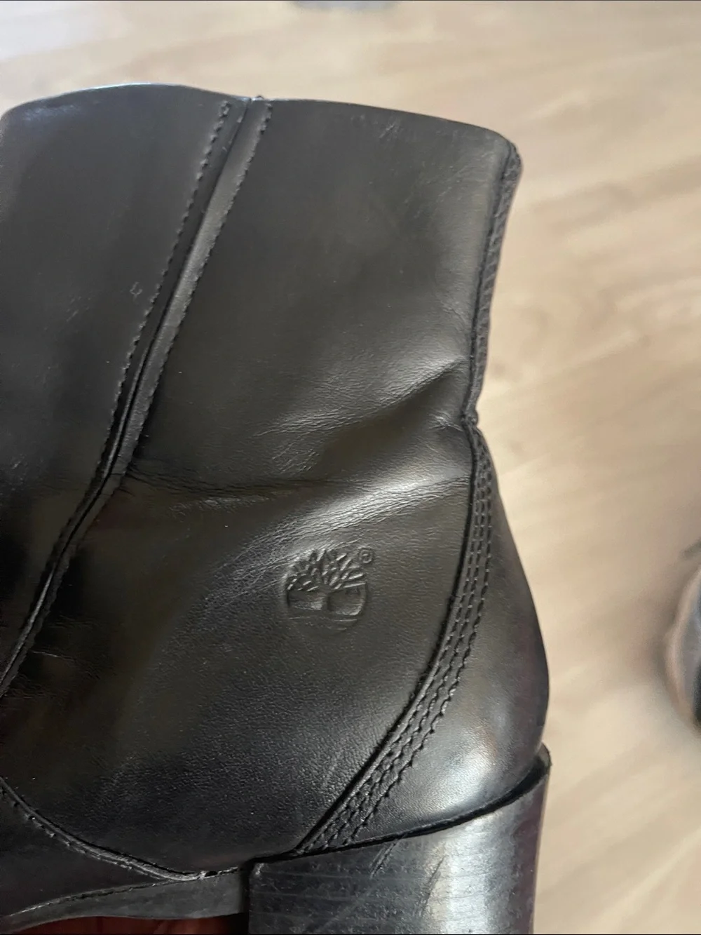 Women  Black Leather Zip Ankle Boots